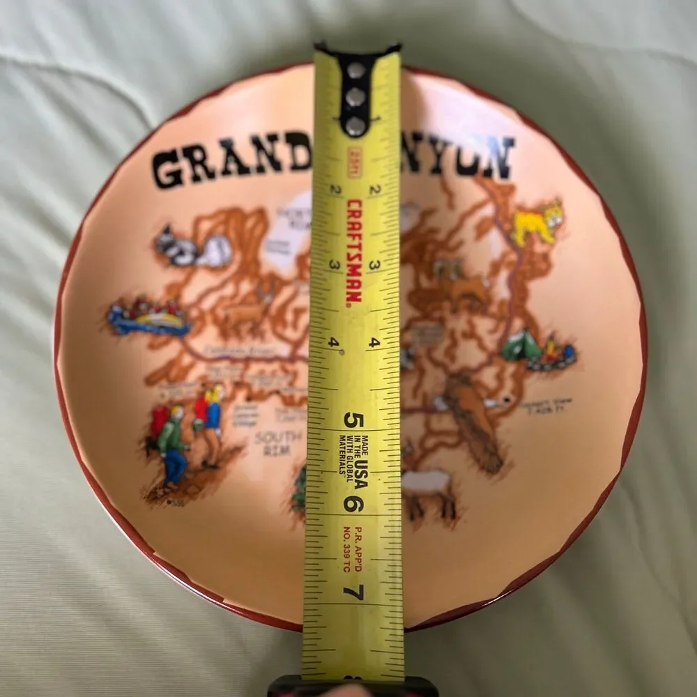 VTG Grand Canyon American Landmark Motif Round Bowl Wall Accent